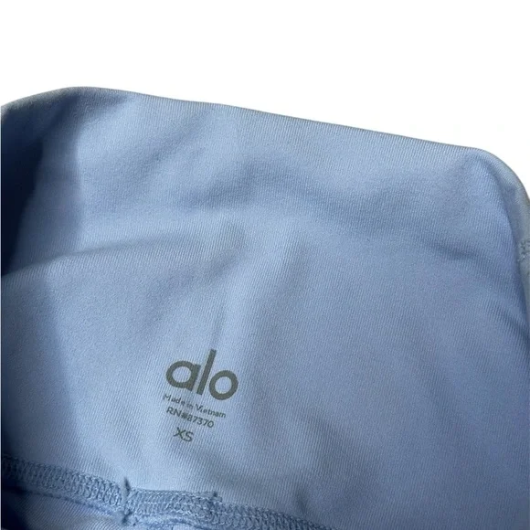 Alo Yoga High Waist Elevate Blue Mesh Capri Leg Sz XS
